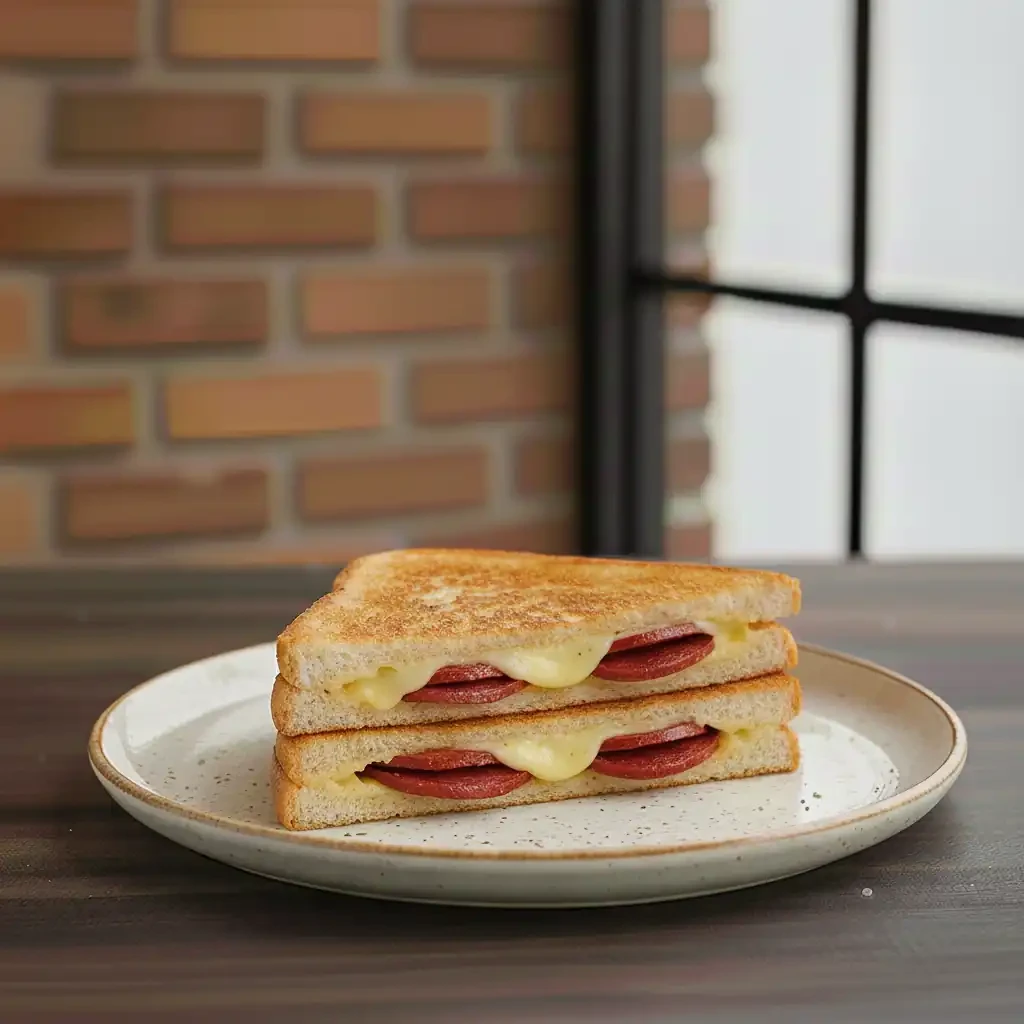 Kaşar sucuk karışık tost